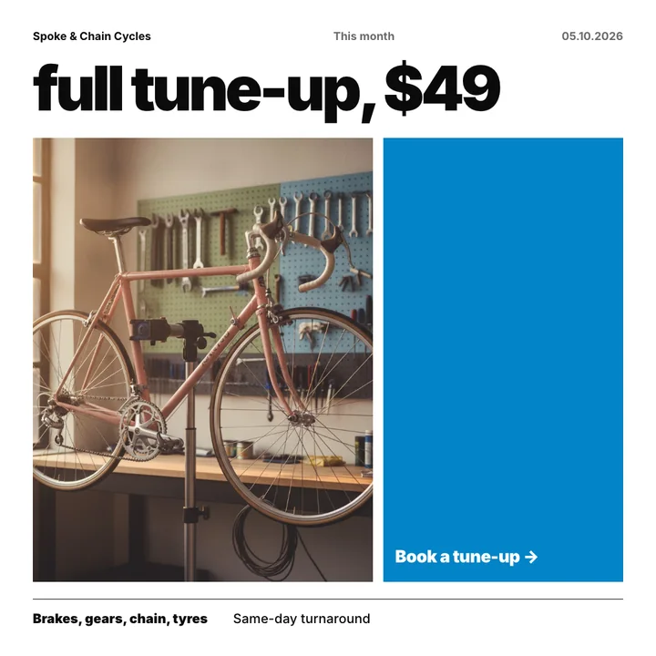 A post designed for Spoke & Chain Cycles