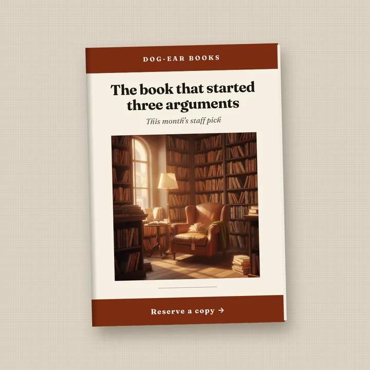 A post designed for Dog-Ear Books