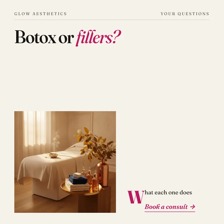 Botox or fillers?: a post designed for Glow Aesthetics